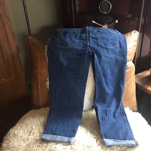 Jennifer Lopez Jeans Womens Size 14 Mid Rise Dark Wash Boyfriend Ankle Stretch